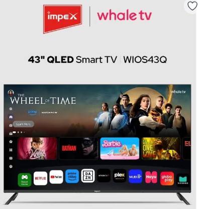 تلفزيون IMPEX Whale OS الذكي QLED مقاس 43 بوصة WIOS-43Q-WHALE OS