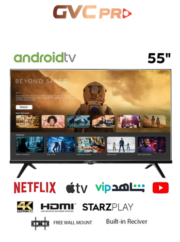 تلفزيون جي في سي برو 55 بوصة سمارت اندرويد 4 كيه GVC-55TUS5100