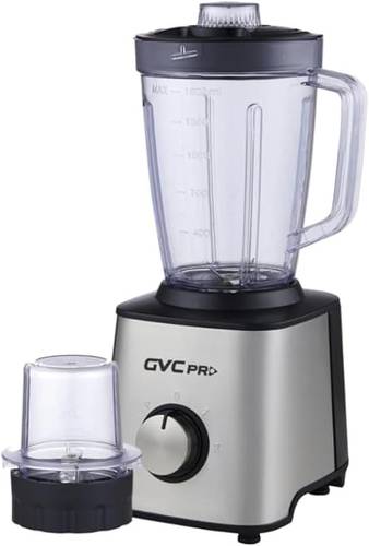 خلاط GVC PRO 2 في 1 بشفرات من الفولاذ المقاوم للصدأ، سعة 1.5 لتر، 600 وات GVCBL-570