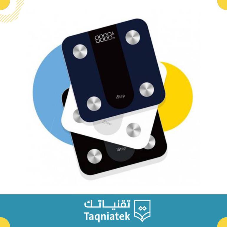 ميزان iStep المطور الرقمي الذكي - باللون الأسود والأبيض