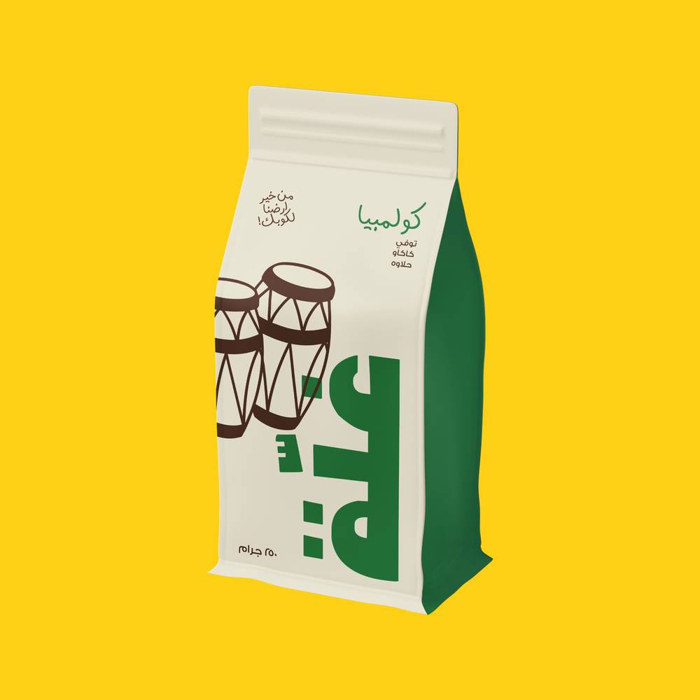 حبوب قهوة كولومبية