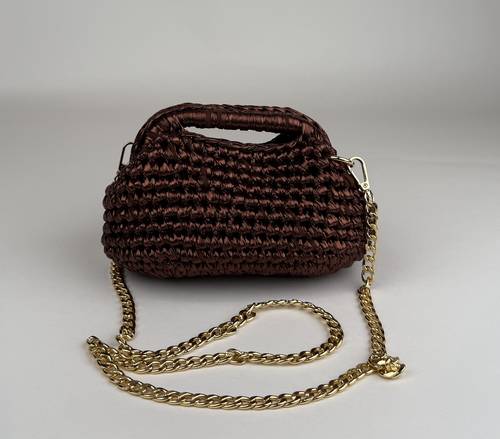 Brown  Shimmer Clutch 