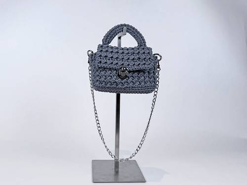 Grey Handle Bag