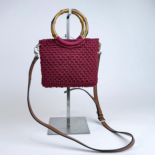 Burgundy Bamboo Bag