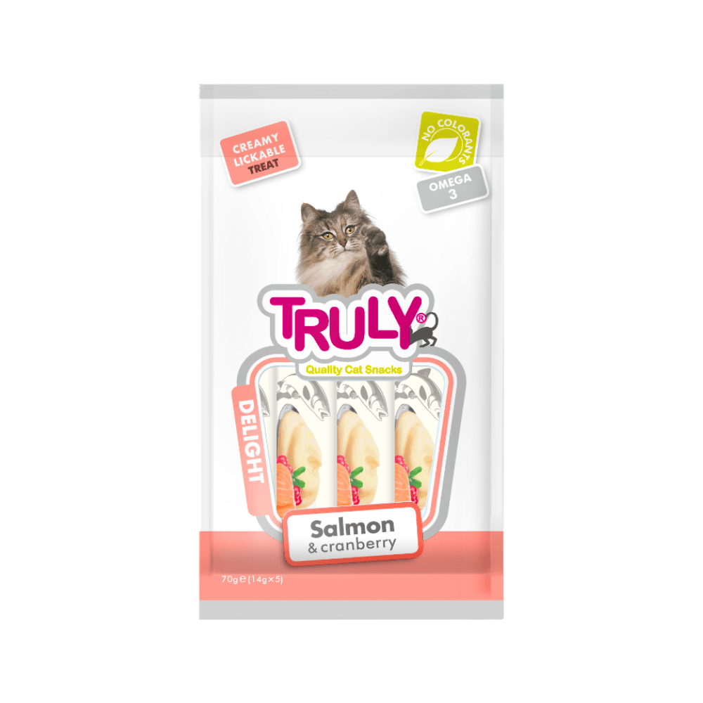 Truly Creamy Lickable Treats Salmon & Cranberry 5x14g - 70g