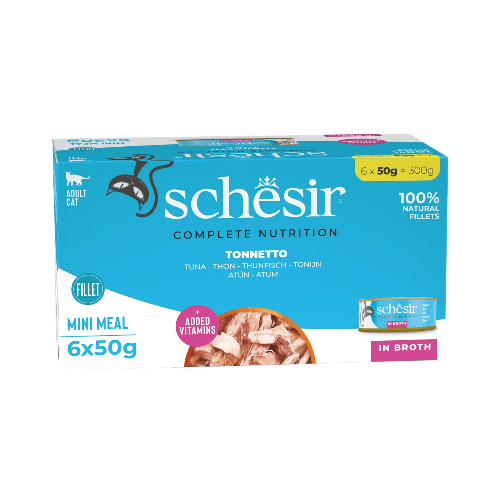 Schesir Cat Wet Food 6x50g - Tuna Cooking Water