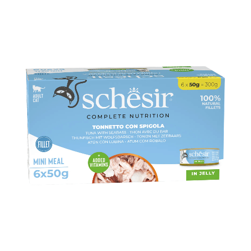 Schesir Wet Food Cat Tuna & Seabass 6x50g