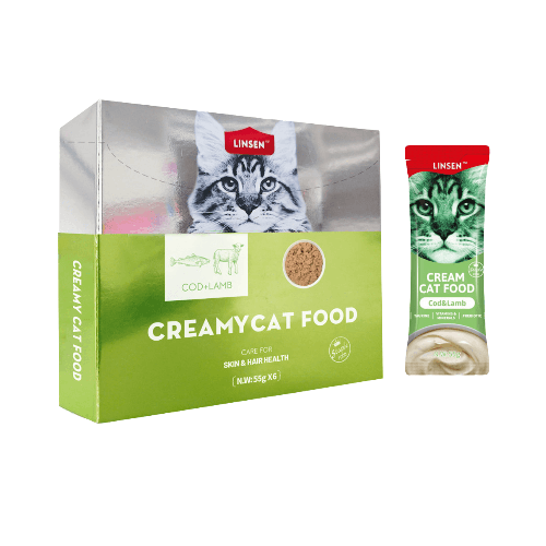 Linsen Creamy Cat Treat COD & Lamb - 55g*6