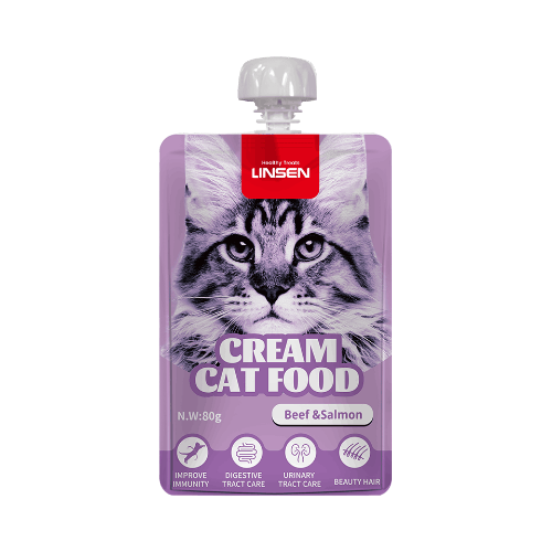 Linsen Creamy Cat Food Beef & Salmon - 80g