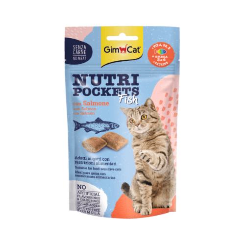 GimCat Nutri Pockets Fish with Salmon - 60g