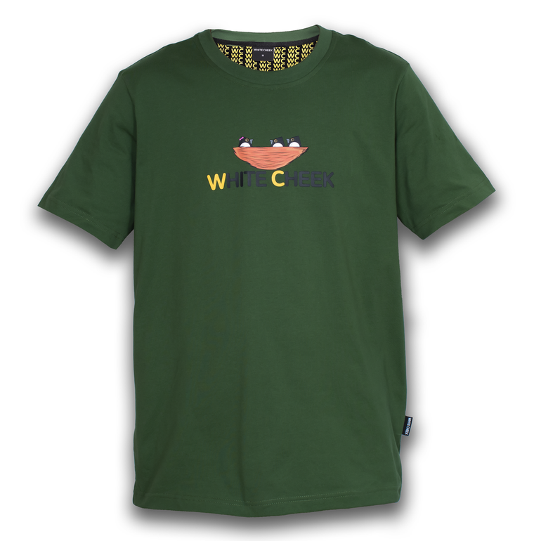 WHITE CHEEK T-shirt Green.(over size )