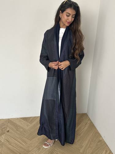 عباية لينن كحلي N278