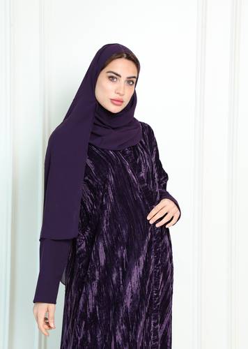 عباية قطيفة موف مكسر N313