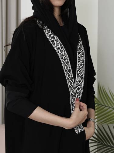 عباية كريب واكمام استرتش N371 