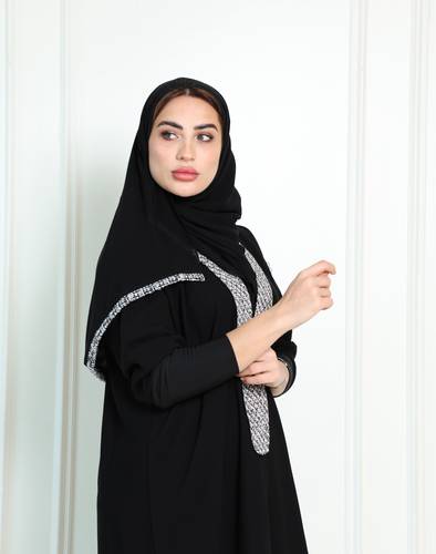 عباية كريب واكمام استرشN317