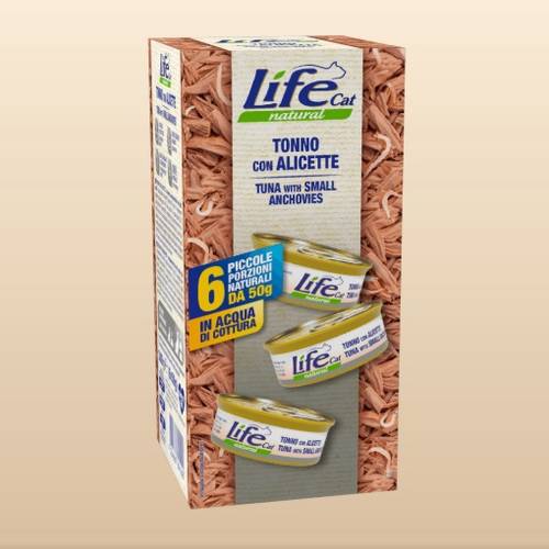 Life Cat Tuna with Anchovies Multipack Canned Cat Food - 50 g - Pack of 6