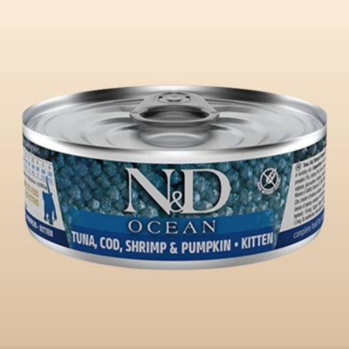   Farmina cat ocean tuna,cod shrimp &pumpkin kitten70 GM