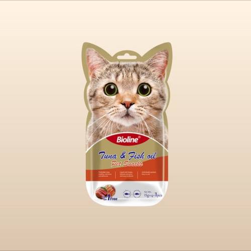 سناك بيولاين تونة وزيت السمك (5×15g)