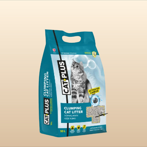 رمل للقطط كات بلسcat plus litter برائحة الاكتيف كربون 10 لتر