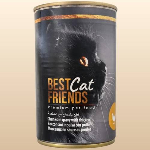 BestFriends Cat Chicken Chunks in Gravy 415g بيست فريندز قطع دجاج للقطط مع الصلصة
