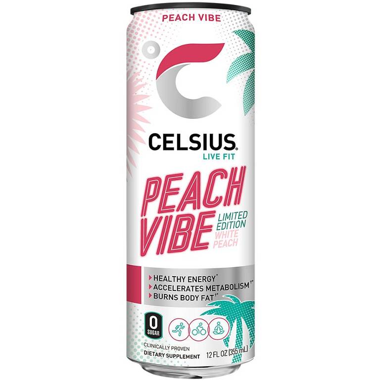 Celsius Sparkling Energy Drink Peach Vibe