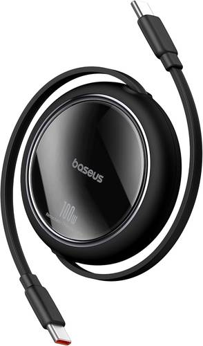 كابل USB C من Baseus، كابل شحن سريع صغير قابل للسحب 100 وات PD 5A QC 4.0، كابل USB C إلى USB C، كابل شحن USB C بطول 4 مستويات محدد مسبقًا لجهاز iPhone 15 وSamsung وiPad، سهل التخزين، محمول