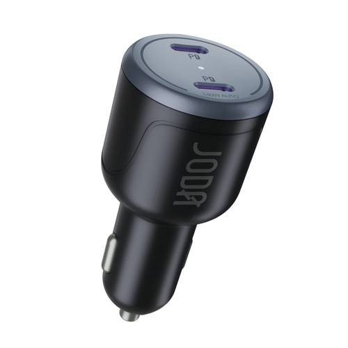شاحن سيارة جودا كار بولت 140 واط – منفذين USB-C – أسود