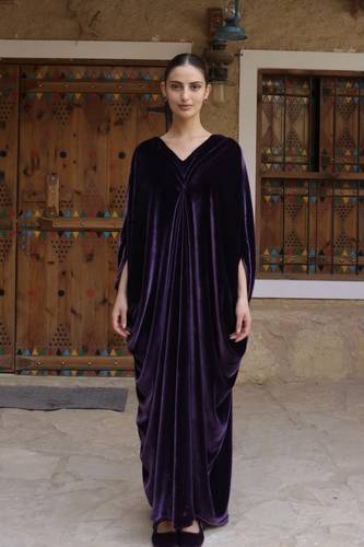Gathered Velvet — Purple