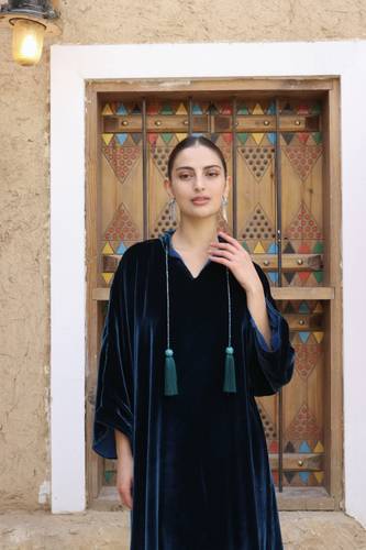 Velvet Tassel — Teal Blue
