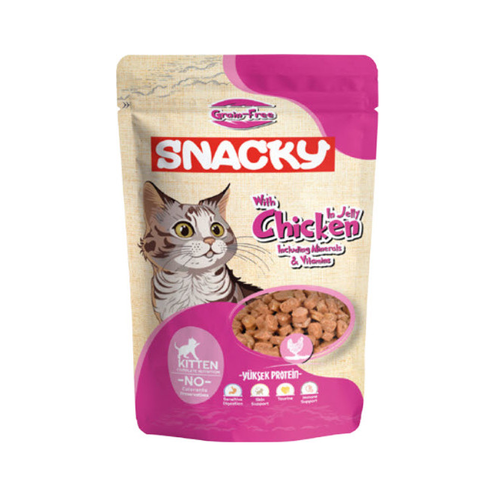 Snacky – طعام رطب للقطط الصغيرة بالدجاج 85 جم