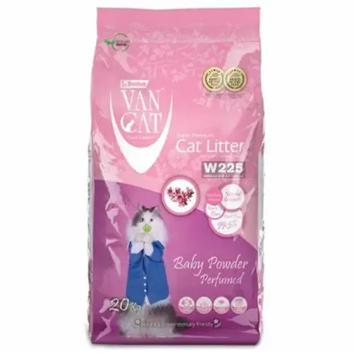 Van Cat Baby Powder Scented Clumping Cat Litter – 20 kg