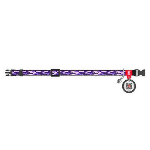 Pet Collar with Barcode for Cats & Dogs Purple
