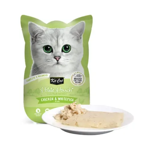 Kitcat Petite Pouch Complete Food-Chicken & Whitefish 70g