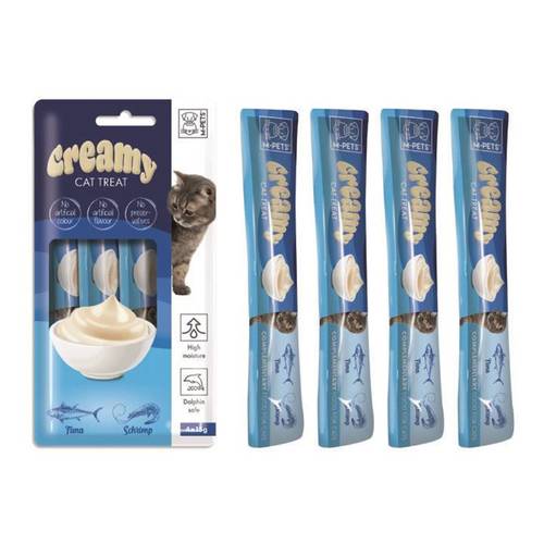 CREAMY CAT TREATS - TUNA-SHRIMP 4X15G