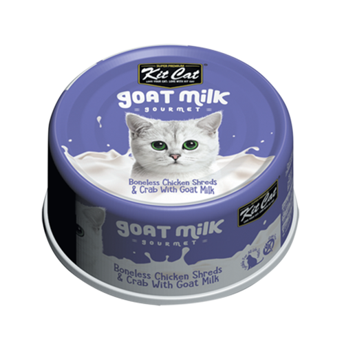 Kit Cat Can Food of Chicken Crab & Goat Milk 