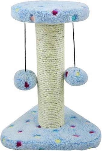 Nobleza - Sisal Cat Scratching Post with Toy Small Blue Size: 20 x 22 x 28 cm