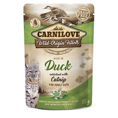 Carnilove Is The Nicest Wet Food For Cats Duck With Katnib 85 grams