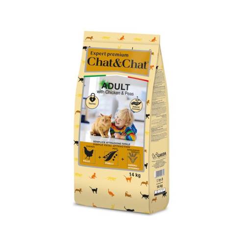 Chat & Chat – Adult Cat Dry Food with Chicken – 14 kg