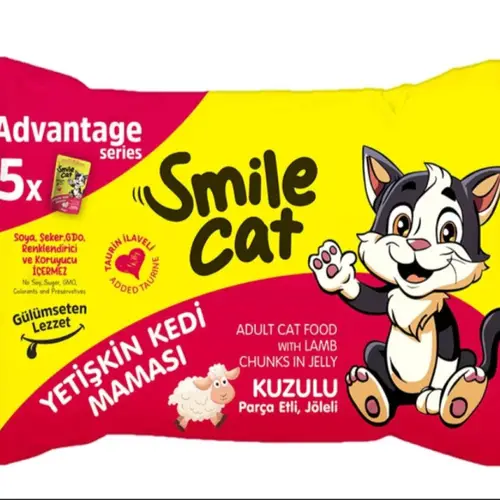 Smile Cat Flowpack 425 g (5×85 g) Adult Cat Lamb