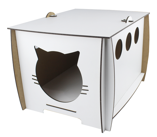 Wooden Cat House 5mm – Durable & Cozy