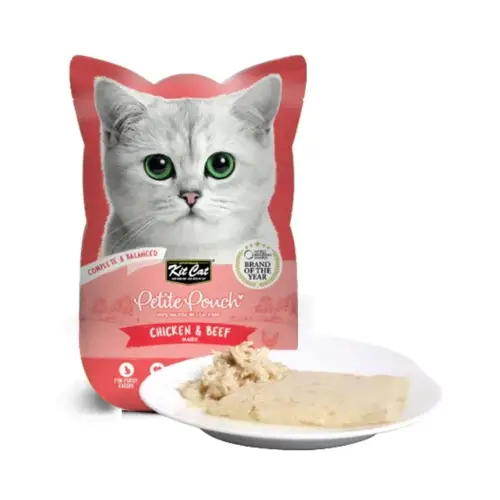 Kit Cat Petite Pouch Complete Balanced Chicken & Saba
