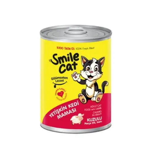 Smile Cat Canned Food for Adult Cats with Lamb – 400 g