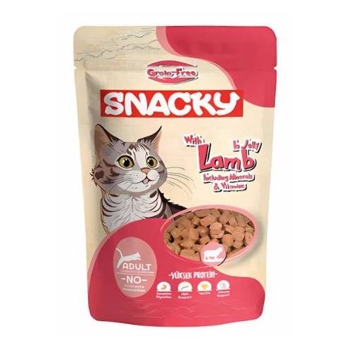 Snacky Wet Food for Adult Cats – Lamb in Jelly 85 g