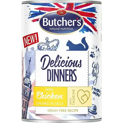 Butcher's Wet Food for Cats, Chicken Flavor in Jelly