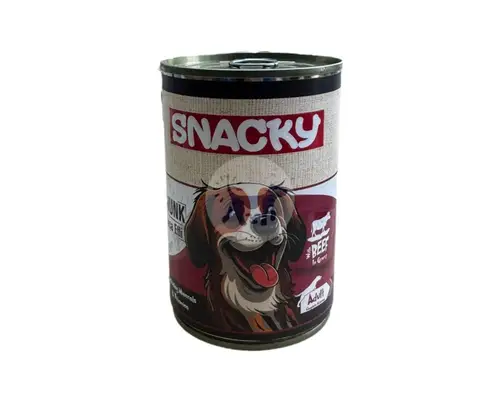 Snacky – Wet Dog Food with Beef in Gravy – 400 g