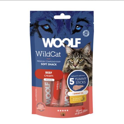 Woolf wildcat beef cream 5x15g