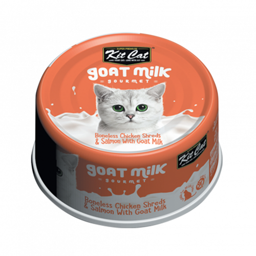 Kit Cat Can Food Of Chicken Salmon & Goat Milk