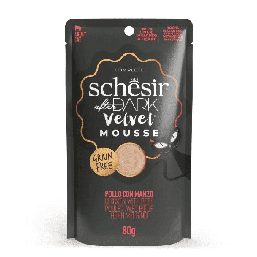 Schesir After Dark Velvet Chicken & Beef Pouch - Adult Cats - 80g