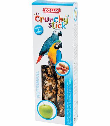 Zolux Crunchy Stick Treats for Parrots Peanuts & Apples