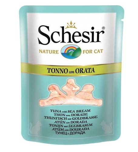 Schesir Cat Nt. St. Tuna & Seabream in Fish Broth Pouch 70g